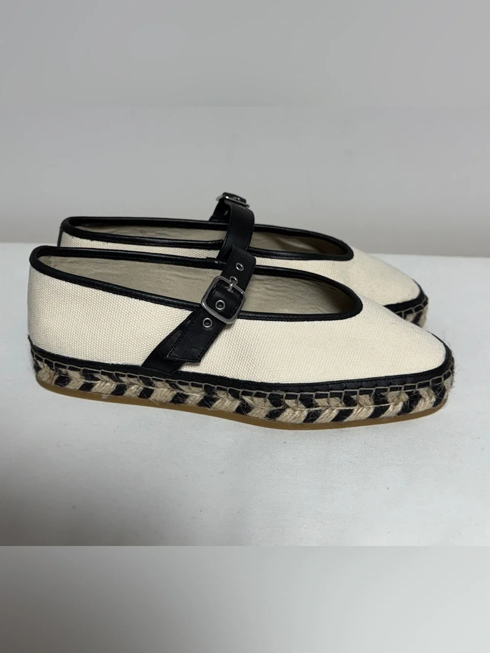 Madewell The Remy Natural Beige Mary Jane Espadrille Flats